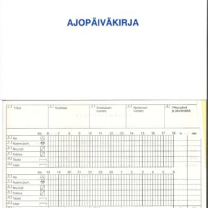 AJOPÄIVÄKIRJA (piirt.kiekkoa vast.)